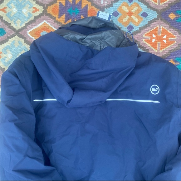 NWT Men’s Vineyard Vines NOR’EASTER Down Jacket Full Zip Jet Blue Size SM $295 - Picture 10 of 14